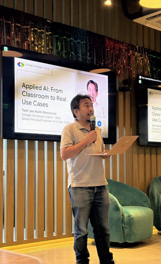 Toni-Jan Keith Monserrat AI presentation on real-world applications